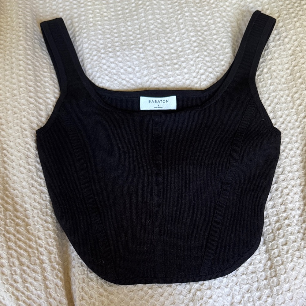 Aritzia Babaton sculpt corset top black